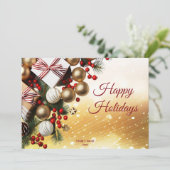 チョコレートキャンディホリデークリスマスカード シーズンカード (スタンド正面)