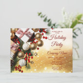 チョコレートキャンディホリデーパーティー招待状 招待状 (スタンド正面)
