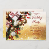 チョコレートキャンディホリデーパーティー招待状 招待状 (正面/裏面)