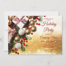 チョコレートキャンディホリデーパーティー招待状