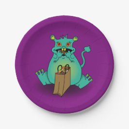 チョコレートキャンディモンスター ペーパープレート