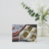 チョコレートキャンディーキースイーツフードライターパティシシェフ 名刺 (スタンド正面)