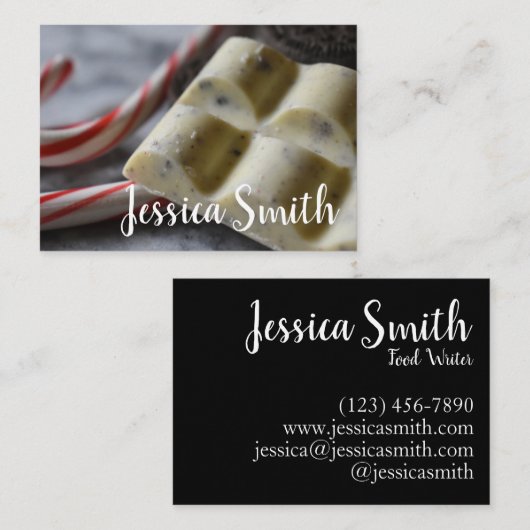 チョコレートキャンディーキースイーツフードライターパティシシェフ 名刺 (正面/裏面)