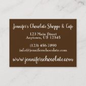 チョコレートキャンディーショップイースターエッグショコラティエーススイーツ 名刺 (裏面)