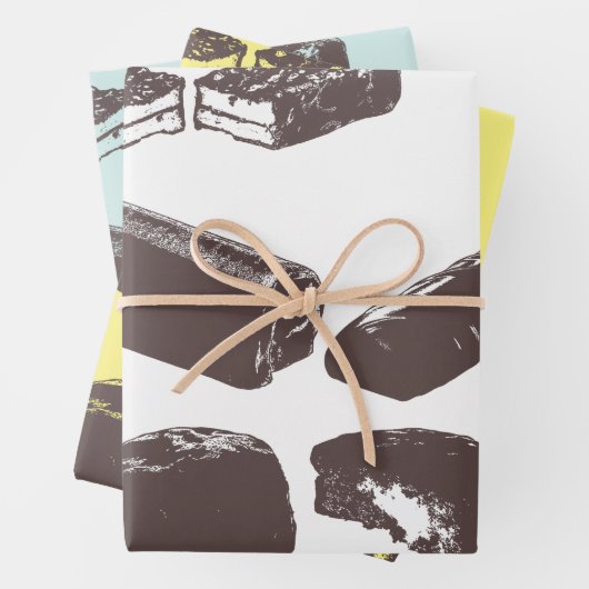 チョコレートキャンディースイーツペストリー食品アートを扱う ラッピングペーパーシート (インサイチュ)