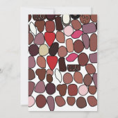 チョコレートキャンディ菓子お祝いパーティー 招待状 (裏面)