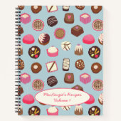 チョコレートキャンディ菓子カスタムレシピ ノートブック