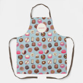 チョコレートキャンディ菓子名前をカスタムする エプロン (正面)