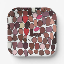 チョコレートキャンディ菓子誕生日パーティー ペーパープレート