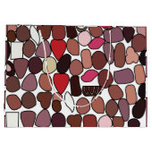 チョコレートキャンディ菓子誕生日パーティー ラージペーパーバッグ (裏面)