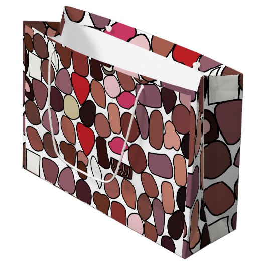 チョコレートキャンディ菓子誕生日パーティー ラージペーパーバッグ (正面アングル)