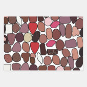 チョコレートキャンディ菓子誕生日 ラッピングペーパーシート (正面)