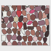 チョコレートキャンディ菓子誕生日 ラッピングペーパー (フラット)