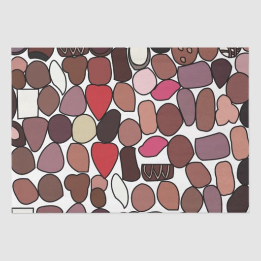 チョコレートキャンディ菓子誕生日 薄葉紙 (正面)