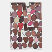 チョコレートキャンディ菓子 キッチンタオル (縦)