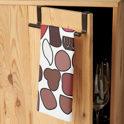 チョコレートキャンディ菓子 キッチンタオル (三つ折り)