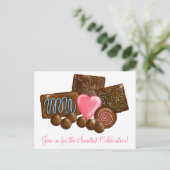 チョコレートキャンディ菓子 ポストカード (スタンド正面)