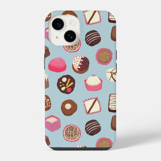 チョコレートキャンディ菓子 iPhoneケース (裏面)
