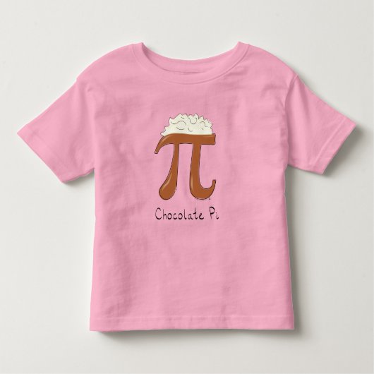 チョコレートキュート数学パイ日キッズトドラーTシャツ トドラーTシャツ (正面)