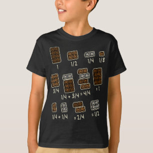 チョコレートクイック数学分数Math先生 Tシャツ
