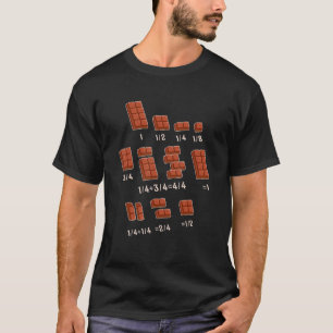 チョコレートクイック数学分数Math先生Cho Tシャツ