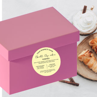 チョコレートクッキーの成分リスト事業 ラウンドシール