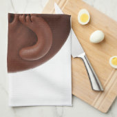 チョコレートクッキーを愛し、ハートの目 キッチンタオル (四つ折り)