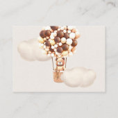 チョコレートクマの数の風船チケット エンクロージャーカード (裏面)