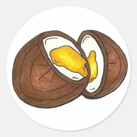 チョコレートクリームイースターエッグキャンディーエッグチョコホリック ラウンドシール (正面)