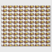 チョコレートクリームイースターバスケットキャンディエッグスイーツ ラッピングペーパー (フラット)