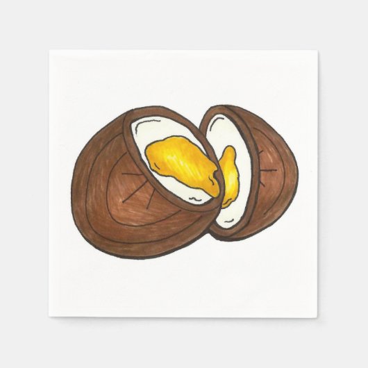 チョコレートクリームエッグイースターキャンディ スタンダードカクテルナプキン (正面)