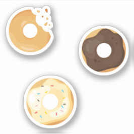 チョコレートクリームドーナツ3個セット シール