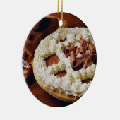 チョコレートクリームパイの円形のオーナメント セラミックオーナメント (右)