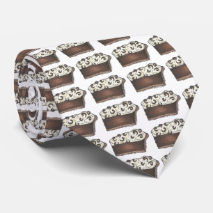 チョコレートクリームパイスライスグルメタイ ネクタイ