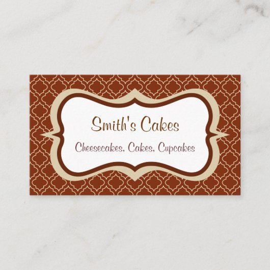チョコレートクリームパターン名刺 名刺 (正面)
