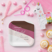 チョコレートクリームラズベリーストリームカスタム ペーパープレート (パーティー)