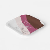 チョコレートクリームラズベリーストリームカスタム ペーパープレート (傾斜あり)