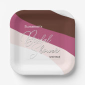 チョコレートクリームラズベリーストリームカスタム ペーパープレート (正面)