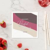 チョコレートクリームラズベリー横ストリーム スタンダードカクテルナプキン (インサイチュ)