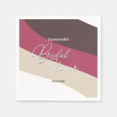 チョコレートクリームラズベリー横ストリーム スタンダードカクテルナプキン (正面)