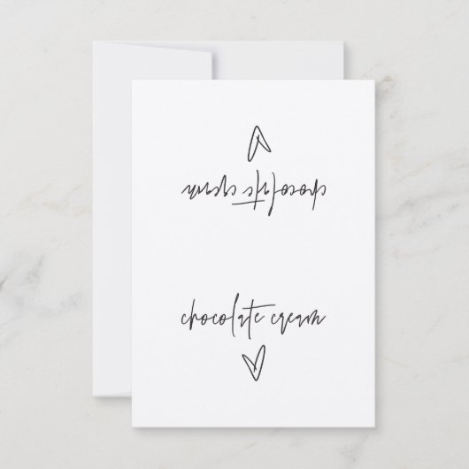 チョコレートクリーム食品ラベルテントカード (正面)