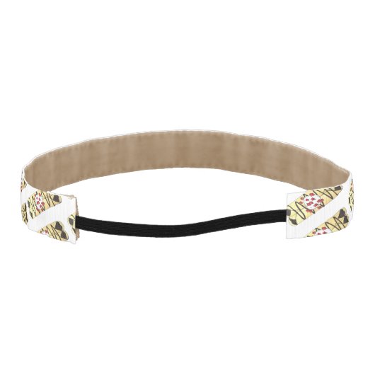 チョコレートクレープパンケーキフランスフランスのフードクレープ アスレチックヘッドバンド (裏面)