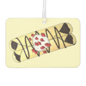 チョコレートクレープパンケーキフランスフランスのフードクレープ カーエアーフレッシュナー (裏面)