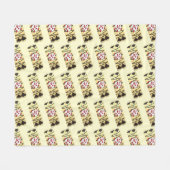 チョコレートクレープパンケーキフランスフランスのフードクレープ フリースブランケット (正面(横))