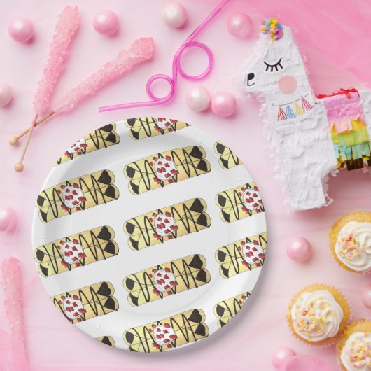 チョコレートクレープパンケーキフランスフランスのフードクレープ ペーパープレート (パーティー)