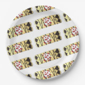 チョコレートクレープパンケーキフランスフランスのフードクレープ ペーパープレート (正面)