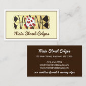 チョコレートクレープパンケーキフランスフランスのフードクレープ 名刺 (正面/裏面)