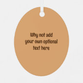 チョコレートグゲルハフリングや輪型ケーキと文字 メタルオーナメント (裏面)