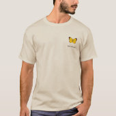 チョコレートグラスイエローバタフライ Tシャツ (正面)