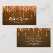 チョコレートグラムグリッタードリップファッションスタイリストモダン 名刺 (正面/裏面)